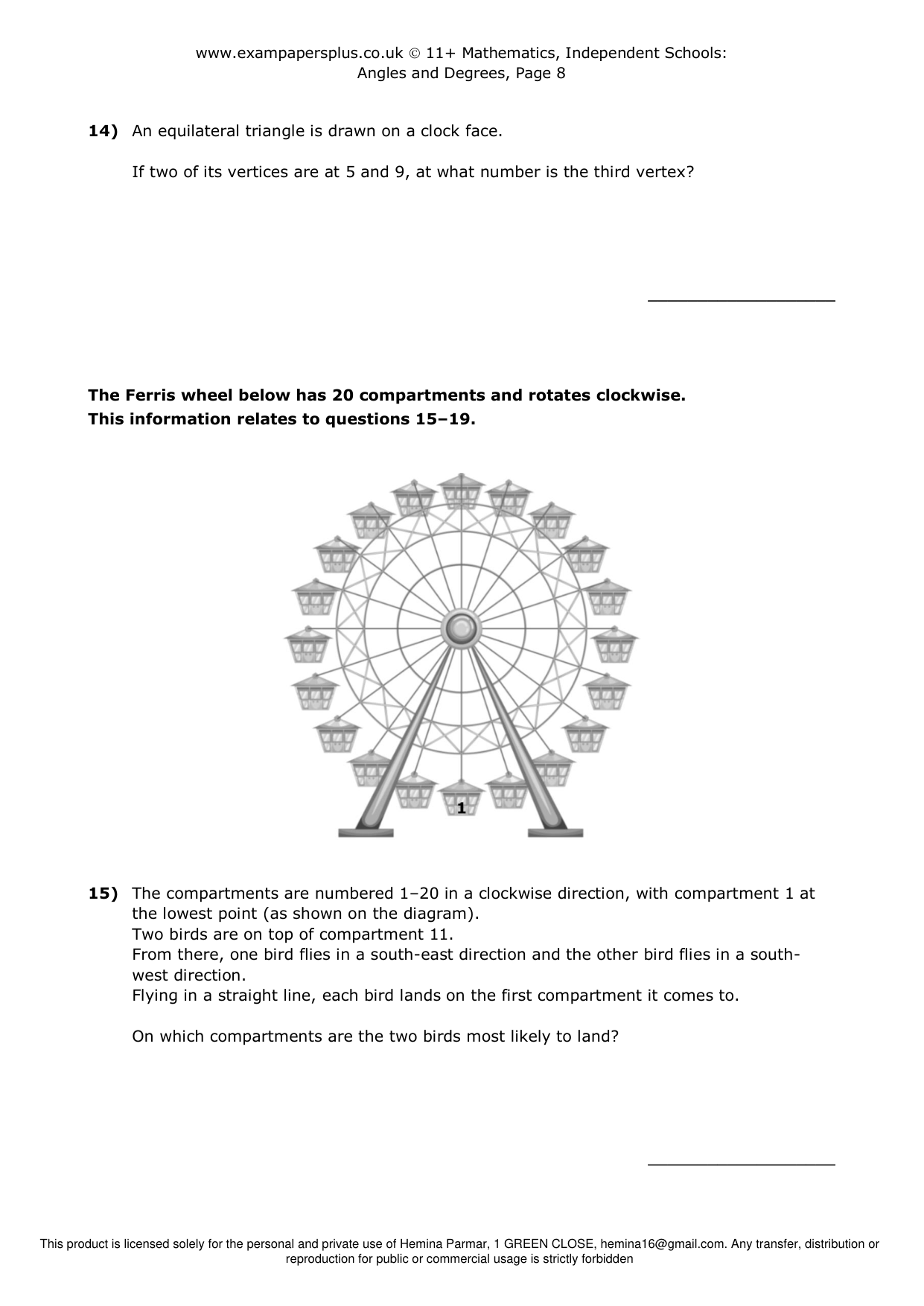 PDF page 9 — context and question 15